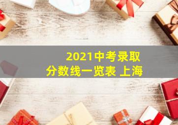 2021中考录取分数线一览表 上海